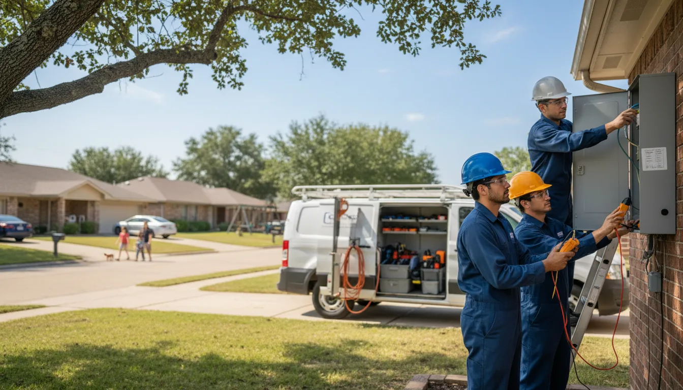 Certified electrician providing emergency electrical services in Somerville, TX